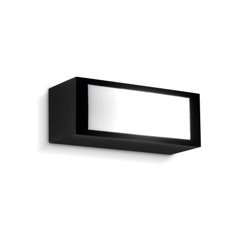 Aplique unidireccional de aluminio con visor frontal negro